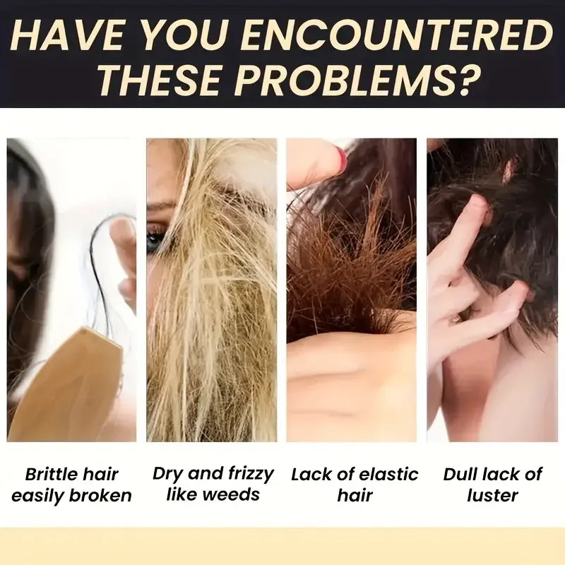 Keratin Hair Mask - Quickly Repairs Damaged and Frizzy Hair, Smooth and Shiny, Straight Hair, Deep Nourishing Hair Care