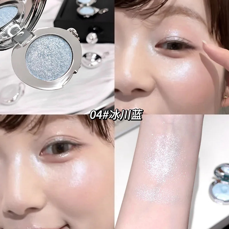 4-color Starry Diamond Highlighter Cream for Face, Collarbone Brightening, Pearlized Shine and Dewy Skin,Face Makeup Product