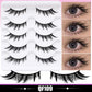 DINGSEN 5 Pairs Manga Lashes Cosplay Fake Eyelashes Strip Lash Soft Natural Look Fox Eye Korean Manhua Makeup False Eyelashes
