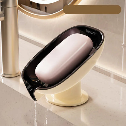 Soap Box Drain Free Punching Household Light Luxury Suction Cup SoapBox Toilet Countertop Soap Rack Bathroom Shelf