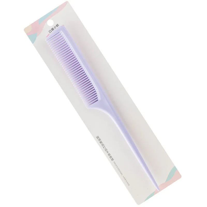Macaroon Color Pointed Tail Styling Comb Anti Static Hair Dye Brush Barber Salon Steel Needle Pin Rat Tip Hair Comb Accessories
