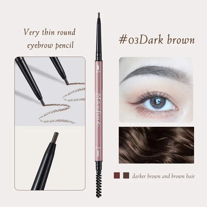 Maxfine Ultra Fine Triangle Eyebrow Pencil Precise Brow Definer Long Lasting Waterproof Morandi Cool Brown Eyebow Makeup 6 Color