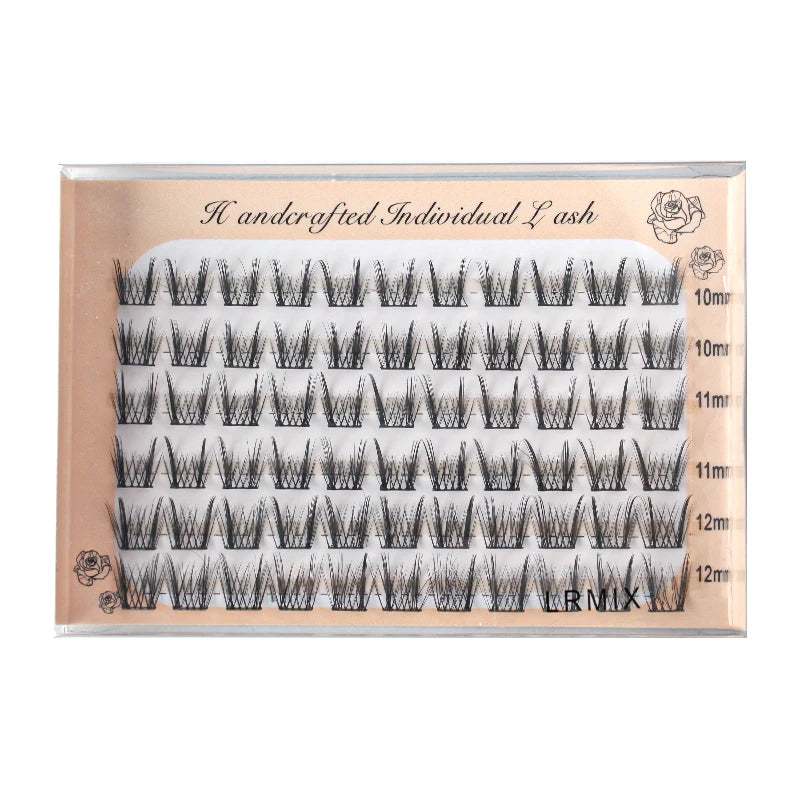 6 Rows 72 Cluster Individual False Lashes 10/12/14 mm Wispy Fluffy Fake Eyelashes Makeup Tools Eyelash Extension Tools Cilios