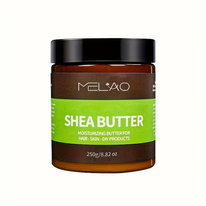 MELAO Organic Shea Butter for Body & Face Organic , 100% Raw & Unrefined to Soften, Smooth & Boost Radiance