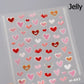 Cat's Eye 5D Gradient European Love Heart Gem Wing Crystal Geometric Colorful Self Adhesive Nail Art Stickers Manicure Decals