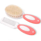 Baby Hair Brush Set for Newborn Toddlers Soft Bristles Silicone Cradle Cap Massaging Brush Infant Hair Care Bathing Soft Comb