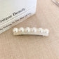 Elegant Acetate Hair Clip Imitation Pearl French Style Barrettes Hairgrip Daily Headwear Women Hair Accessories