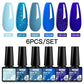 MTSSII 6PCS/Set Sparkly Red Roes Red Gel Nail Polish Shinning Nail Art LED UV Gel Varnish Nail Supplies Manicure Kit for Nails