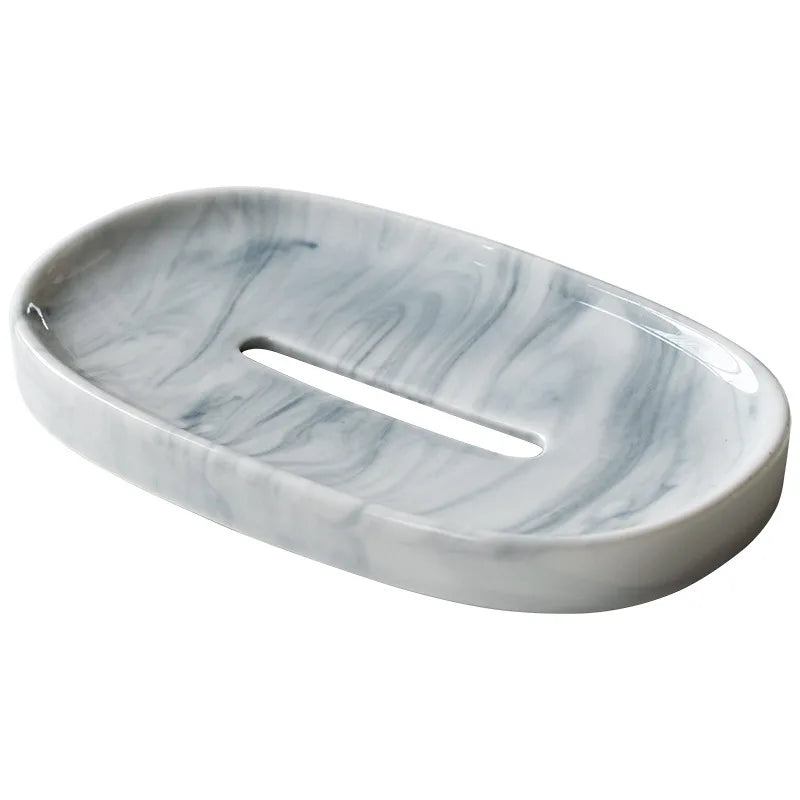 Simple Ceramic Soap Dish Creative Drain Soap Box Holder Nordic Home Hotel Toilet Soap Organizer Bathroom Accessories Holiday