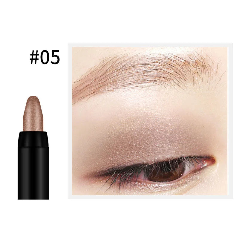 Waterproof Pearlescent Eyeshadow Pencil Stick 16 Colors Lasting Glitter Shimmer Eye Shadow Pen Eyeliner Stick Eyes Makeup Tools