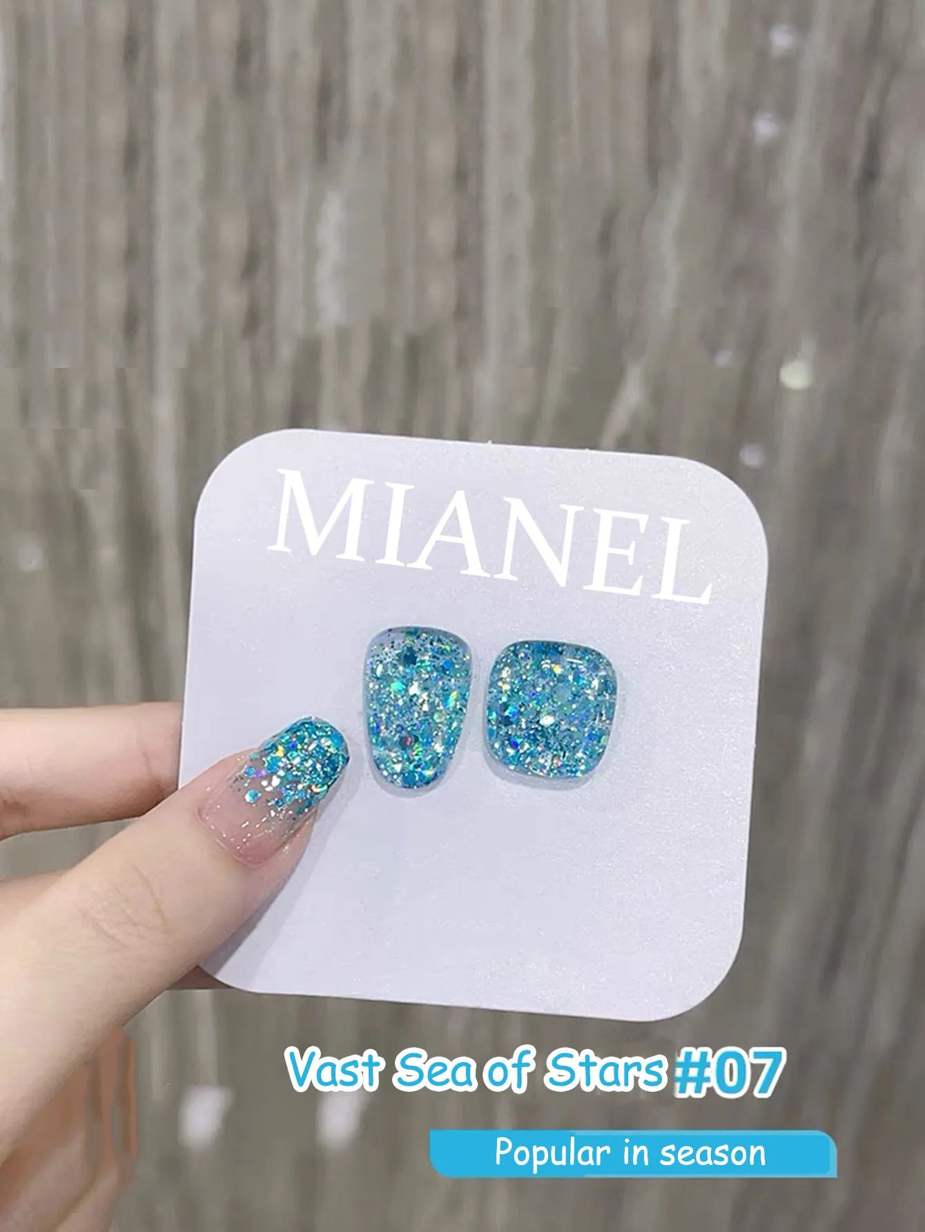 MIANEL 1-12PCS Star-chasing Moon-chasing Gel Nail Polish 2026 Popular Whitening Strobe Sequin Flashing Nail Polish White Nails