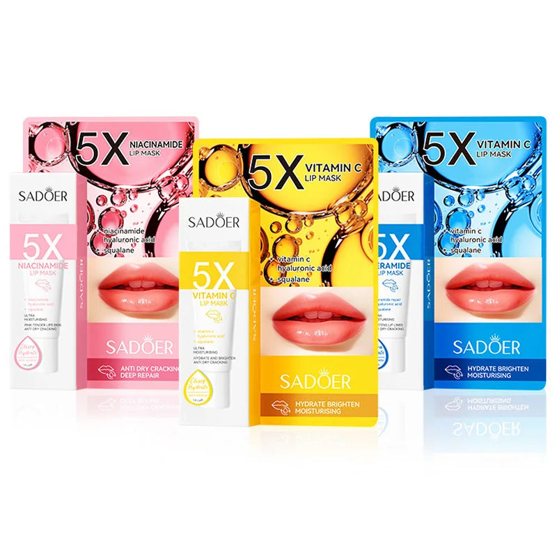 SADOER Moisturizing Lip Mask Lips  Plump Nourishing Hydrating Anti Wrinkles Lip Plumper Cream Lipstick Beauty Koera Skin Care