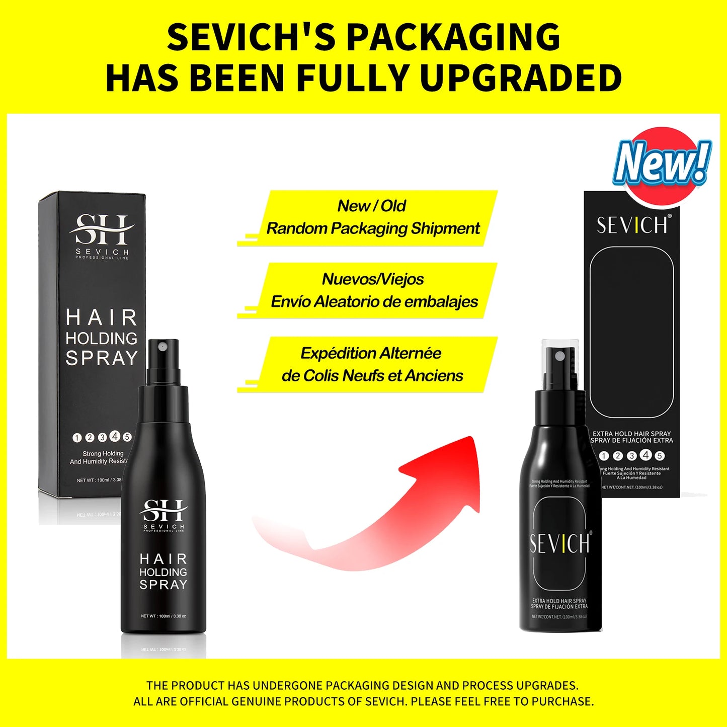 Sevich 100ml Fashion Hair Styling Spray Daily Use Unisex Strong Fixing Hair Building Fiber Quick Disposable Hair Hold Spray