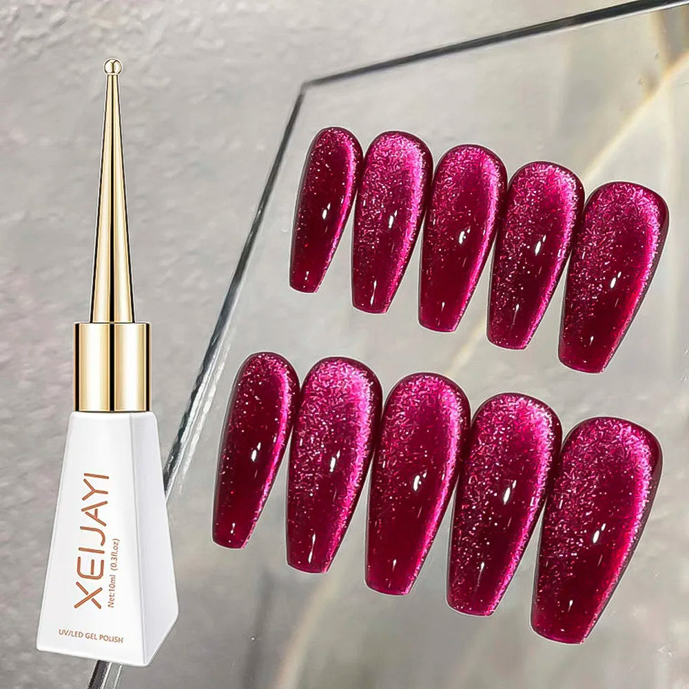 15ml Aurora Mermaid Sparkly Gel Nail Polish Glitter Iridescence Soak Off UV Gel Semi-permanent Varnish  DIY Manicure Gel Polish