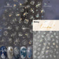 Flying Snowflakes Cold Winter Geometric Hexagon Star Romantic Adhesive Nail Art Stickers Embossment Rhinestone Manicure Decals