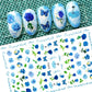 1pcs Sakura Flower 3D Nail Stickers White Cherry Blossom Nail Art Decals Spring Summer Adhesive Slider Decor Wedding Manicure