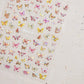 Shiny Jelly Butterfly Charming Golden Gradient Bowknot 5D Self Adhesive Nail Art Sticker Flower Petal Rhinestone Manicure Decals