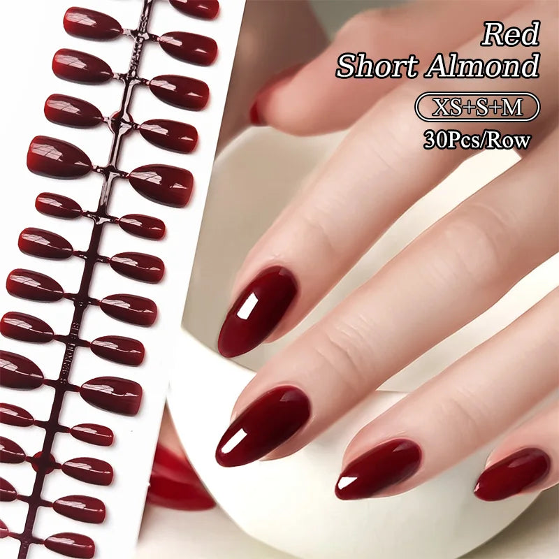 30Pcs Matte Nude Fake Nail Fashion Press on Quick Extension Wearable False Nails Simple Full Cover Nail Tips Manicure Nail Art