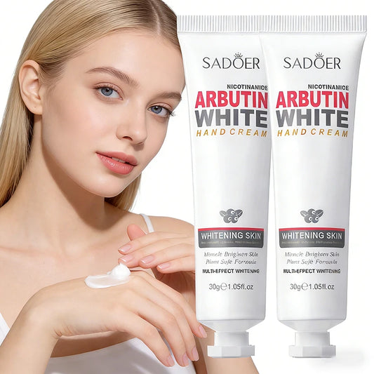 1/2pcs SADOER Niacinamide Arbutin Hand Cream Moisturizing Non Greasy Nourishing Anti Dry Crack Hydrating Hands Skin Care