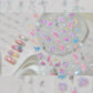 1 piece 5D color crystal star nail stickers high quality love shiny silver hollow smear rainbow flower jelly design nail sticker