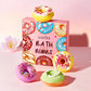 Donut Bath Bombs Set – 4pc Fizzy Bath Salts with Sea Salt & Shea Butter, Handmade Colorful Soak for Relaxing Bath Time