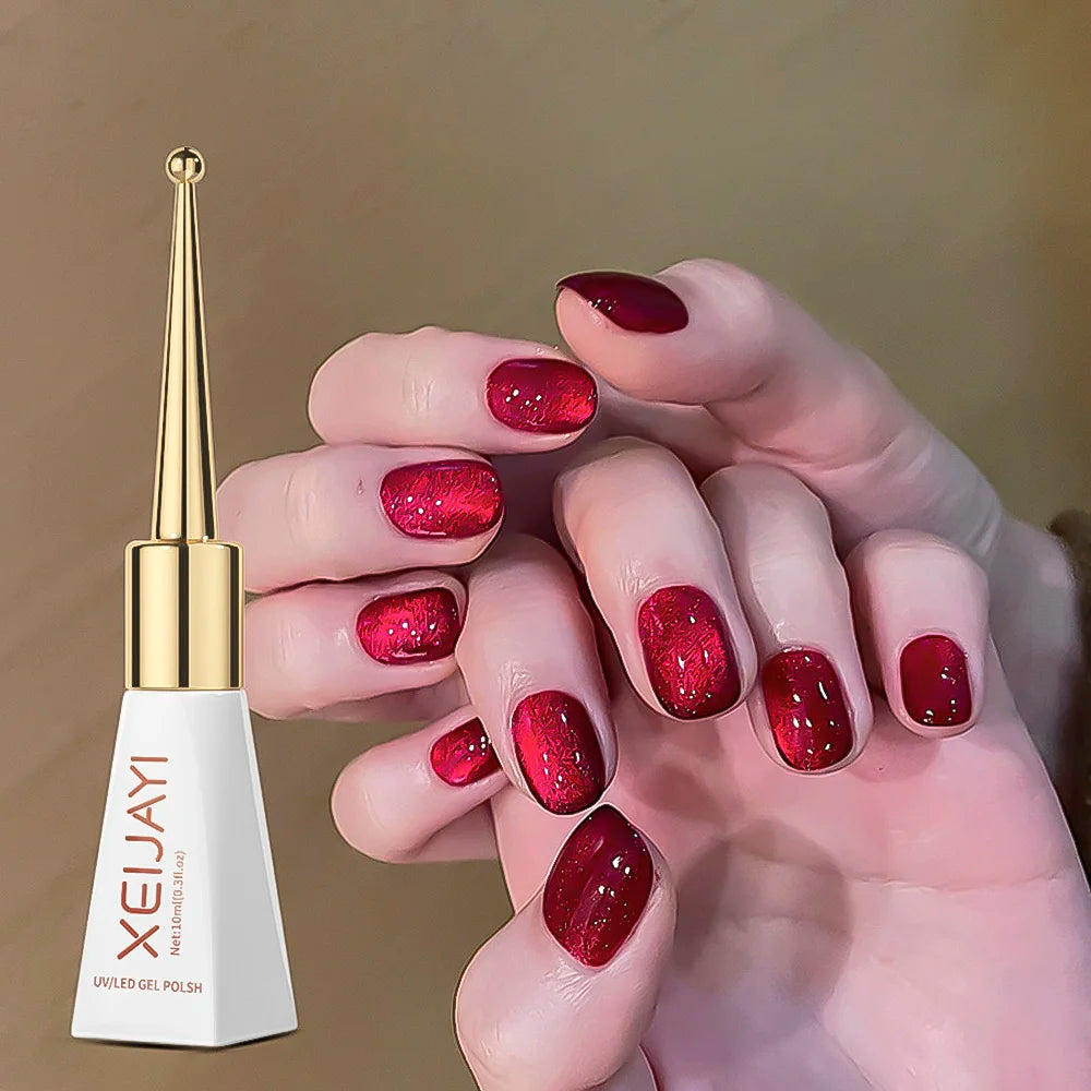 15ml Aurora Mermaid Sparkly Gel Nail Polish Glitter Iridescence Soak Off UV Gel Semi-permanent Varnish  DIY Manicure Gel Polish