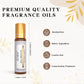 EUQEE 10ml Roll-On Fragrance Oil for Skin Sea Breeze White Musk Coconut & Vanilla Bubble Gum Green Tea Long Lasting Scent