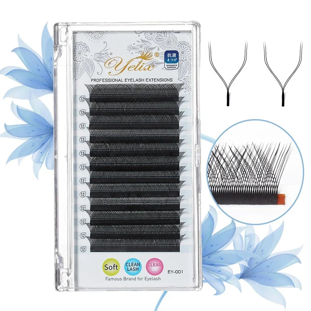 Yelix W Shape Lashes Soft Clover 3D Mink Lashes Cilios W Eyelash Extension Supplies Fake Eyelashes 1 Real Frete Gratis Natural