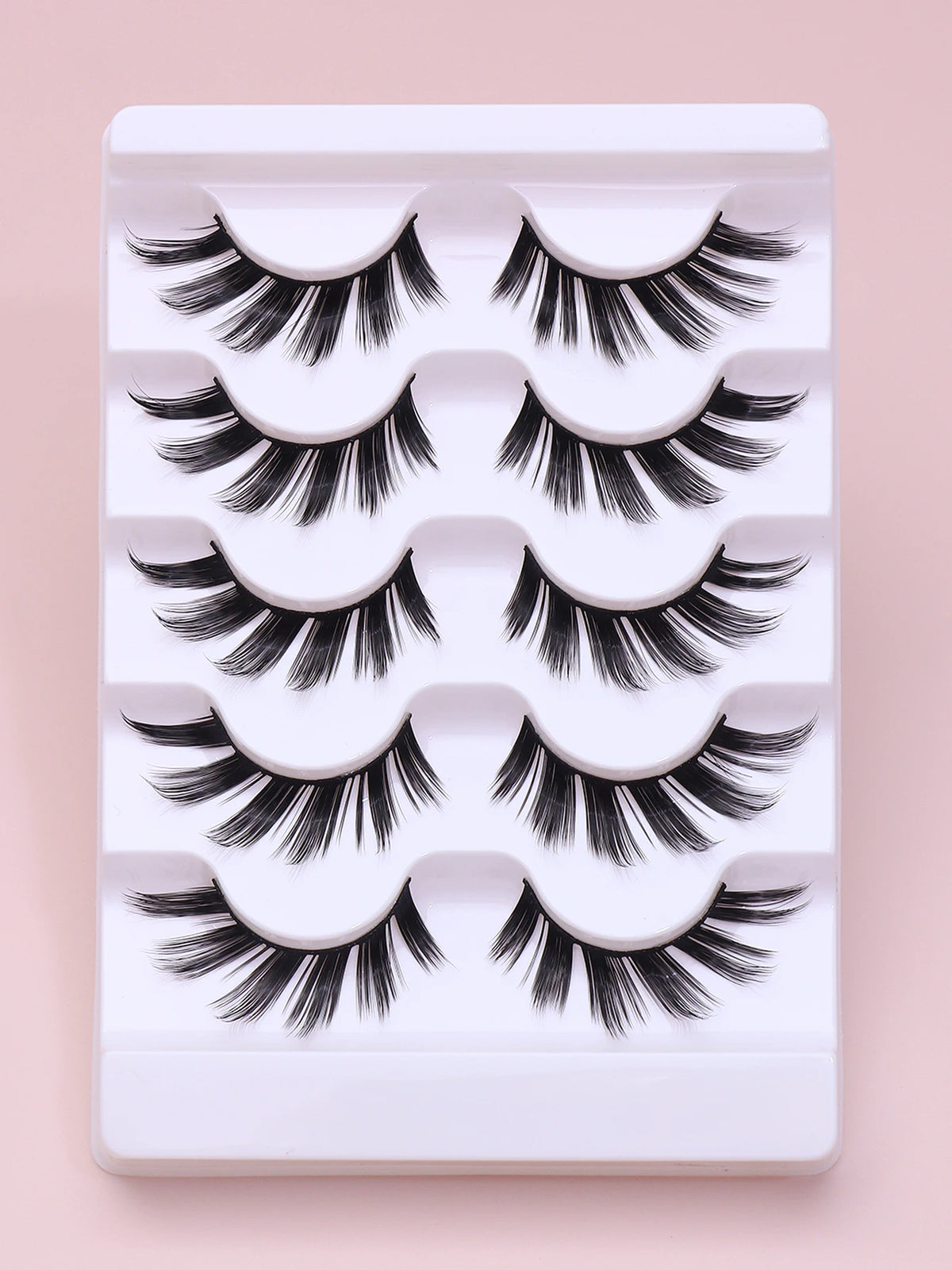10 Pairs Natural Eye Lashes Faux Mink Eyelashes Winged End Eye Elongated Eyelashes Natural Long Manga Lashes Fake Lashes Makeup