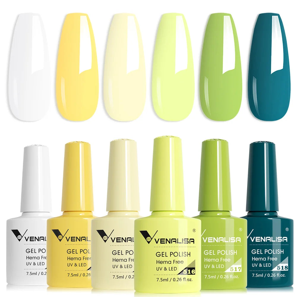 Venalisa HEMA TPO FREE Nail Gel Polish Glitter Gorgeous Full Coverage Soak Off UV LED French Nail Jelly Pink Nude Collection