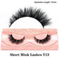 Half Eye Lashes Natural 3D Mink Short False Eyelashes Fluffy Wispy Cross Strip Fake Lashes Soft Half Eyelashes Extension Makeup