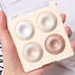 4-color Highlighter Makeup Palette Glitter Eyeshadow Palette Gold Bronze Highlighter Face Makeup Shimmer Illuminate Cosmetics