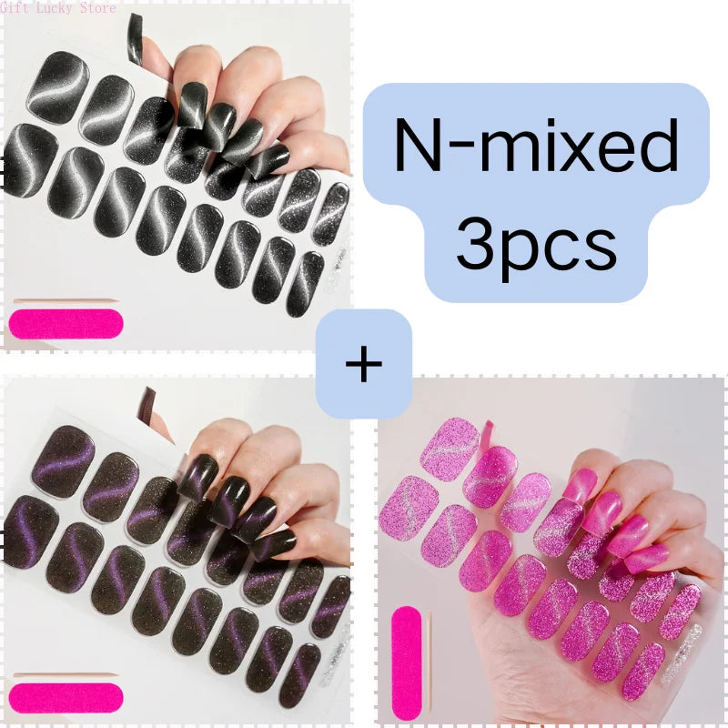 1piece 5D glass fragment nail sticker high quality stained glass window grille design glitter art decoration design nail sticker
