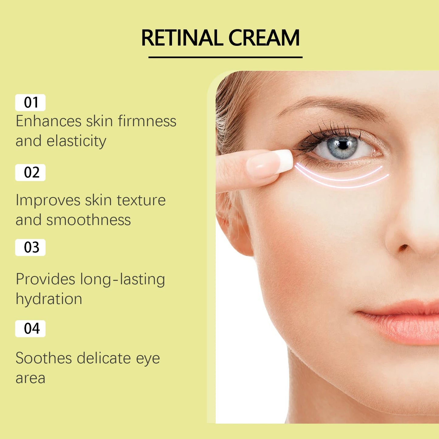  Retinol Eye Cream Anti Aging Firming Fine Line Gentle Formula Repair Moisturizing Brighten Tighten Smoothing Texture Hydrating