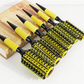 Professional 1PC 6 Sizes Round Wooden Hair Brush Boar Bristle Mix Nylon Salon Women Hair Styling Tools Yellow Brazil Hair Curler