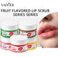 SADOER Fruit Series Strawberry Lip Scrub Dead Skin Moisturizes Brightening Lip Color, Makes Lips Pink