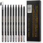12PCS White Eyebrow Pencil Draw Line Pen Eyeshadow Natural Long-Lasting Brows Tint Waterproof Eye Brow Makeup Beauty Definer