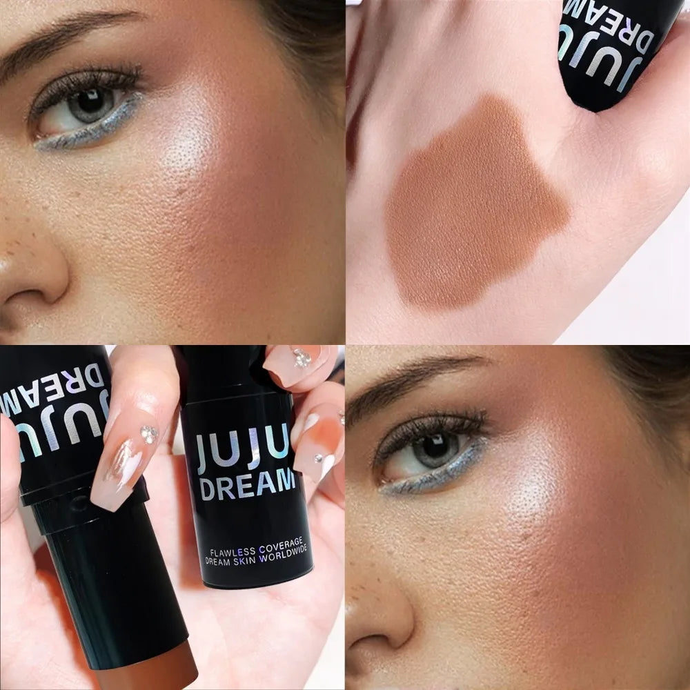 Multipurpose Face Highlighter Stick Natural Blush Cream Concealer Contouring Makeup Easy Blendable for Festive Gifts