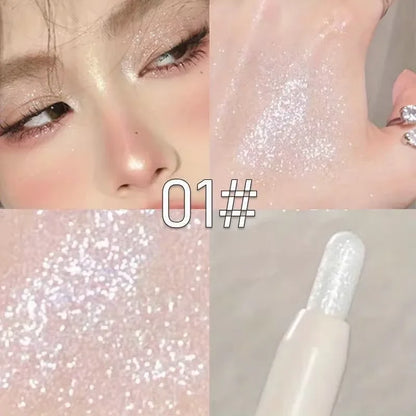 HISYI Two-In-One Lying Silkworm Pen Brightens down Waterproof Sweat-Proof Non-Smudge High-Light 3D Liquid Eyeliner Pen