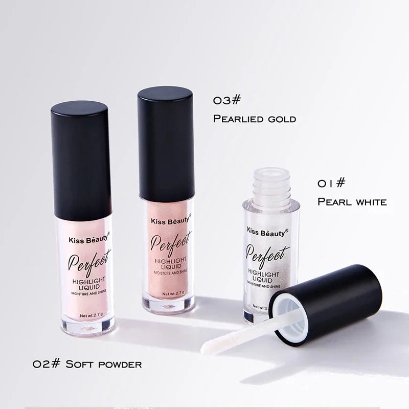 Liquid  Highlighter Face Contouring Pearlescent Makeup Brightener Bronzer Glow Body Face Contour Shimmer Cosmetics