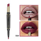 2 in 1 Lipstick and Lip Liner Pen, Matte Waterproof Long Lasting Lip Makeup Tool, Non-Fading Smooth Velvet Finish