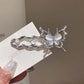 Y2K Irregular Liquid Metal Hairpin Butterfly Zircon Hair Clips Girl Fashion Silver Bang Clip For Women Hair Accessories
