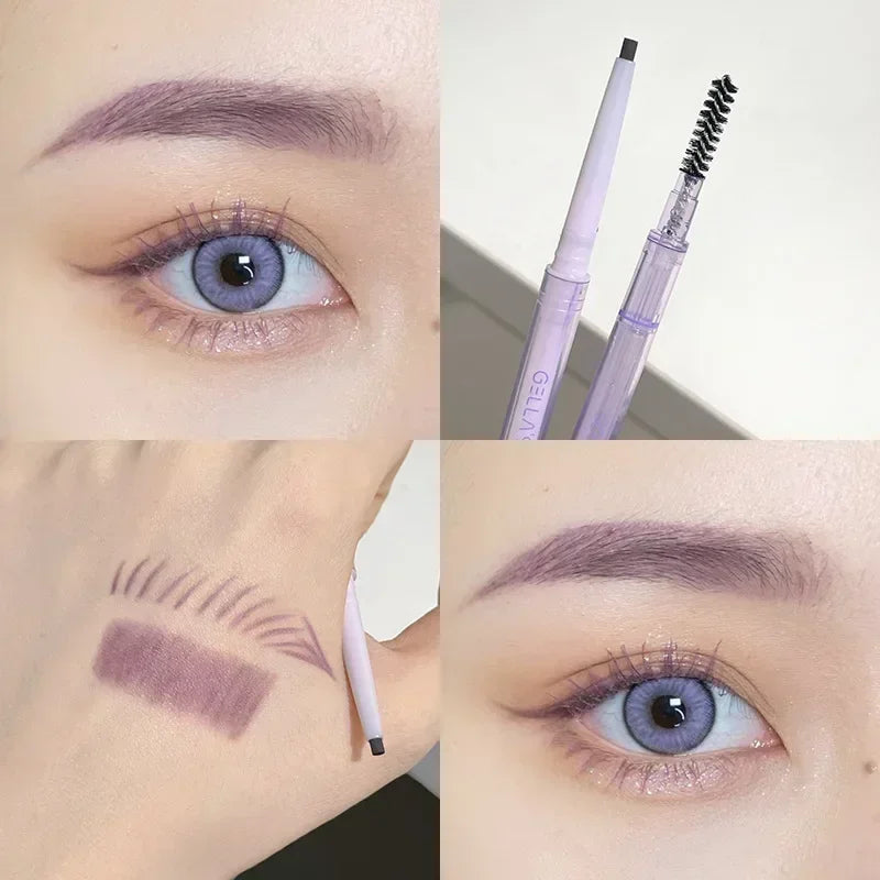 Natural Makeup Double Heads Eyebrow Pencil Waterproof Long-lasting Colourful Transparent Eyebrow Pen Brow Enhancer Drawing Tool