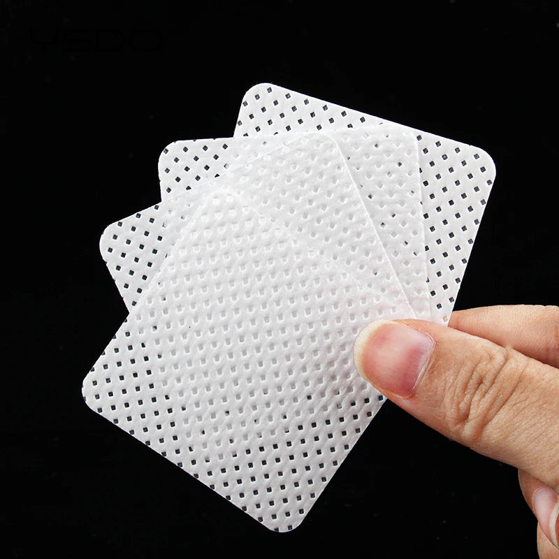 200 PCS Cleaning Cotton Pads Paper Cotton Wipes Eyelash Glue Remover Wipes Cleansing Cotton Nails Art Polish Makeup Clean Pads