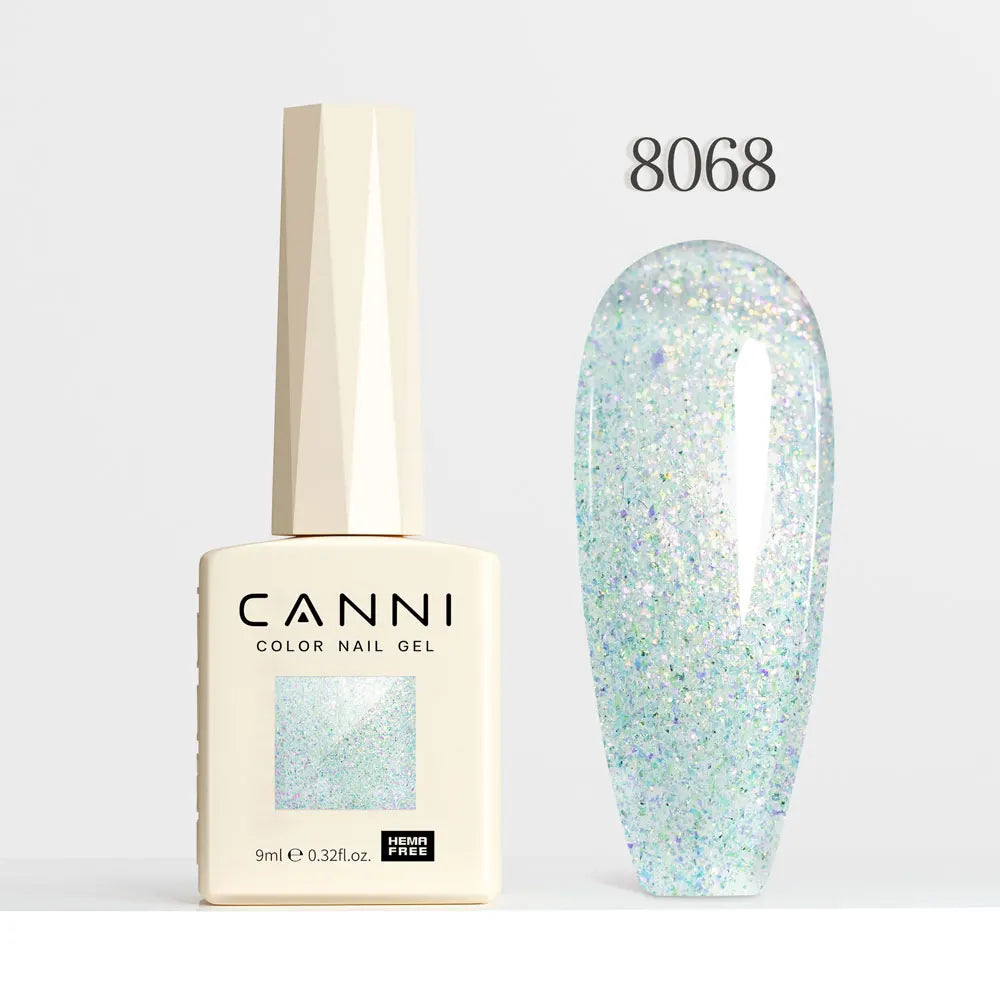 CANNI Gel Nail Polish Glitter Diamond Sparkle Color Collection Gorgeous Color HEMA FREE Soak Off UV LED Semi Permanent AurorGel