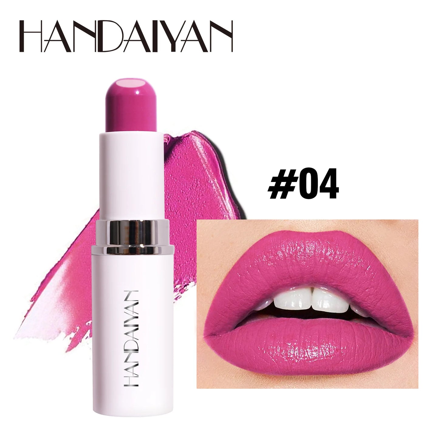 Handaiyan two in one matte lipstick moisturizing sandwich lipstick 8 colors available