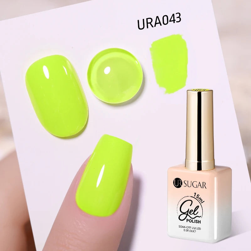 UR SUGAR 15ml Jelly Milky White Translucent Color Gel Polish Semi Permanent UV Gel Nail Art Soak Off Gel Varnish Latest Fashion