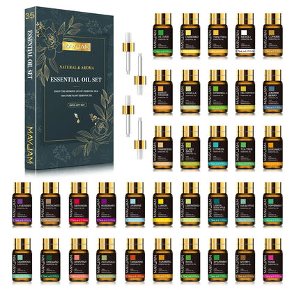 MAYJAM 35pcs/set Essential Oils For Diffuser DIY Making Scent Candle Massage Burner Air freshener Aroma Oil Christmas Gift Box