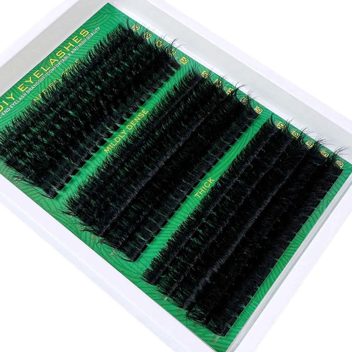 DIY Faux Mink Eyelashes 60D80D100D200D300D Fluffy Individual Lash Extensions, 5D Effect 0.07mm Curled Dramatic Lashes 10-16mmMix