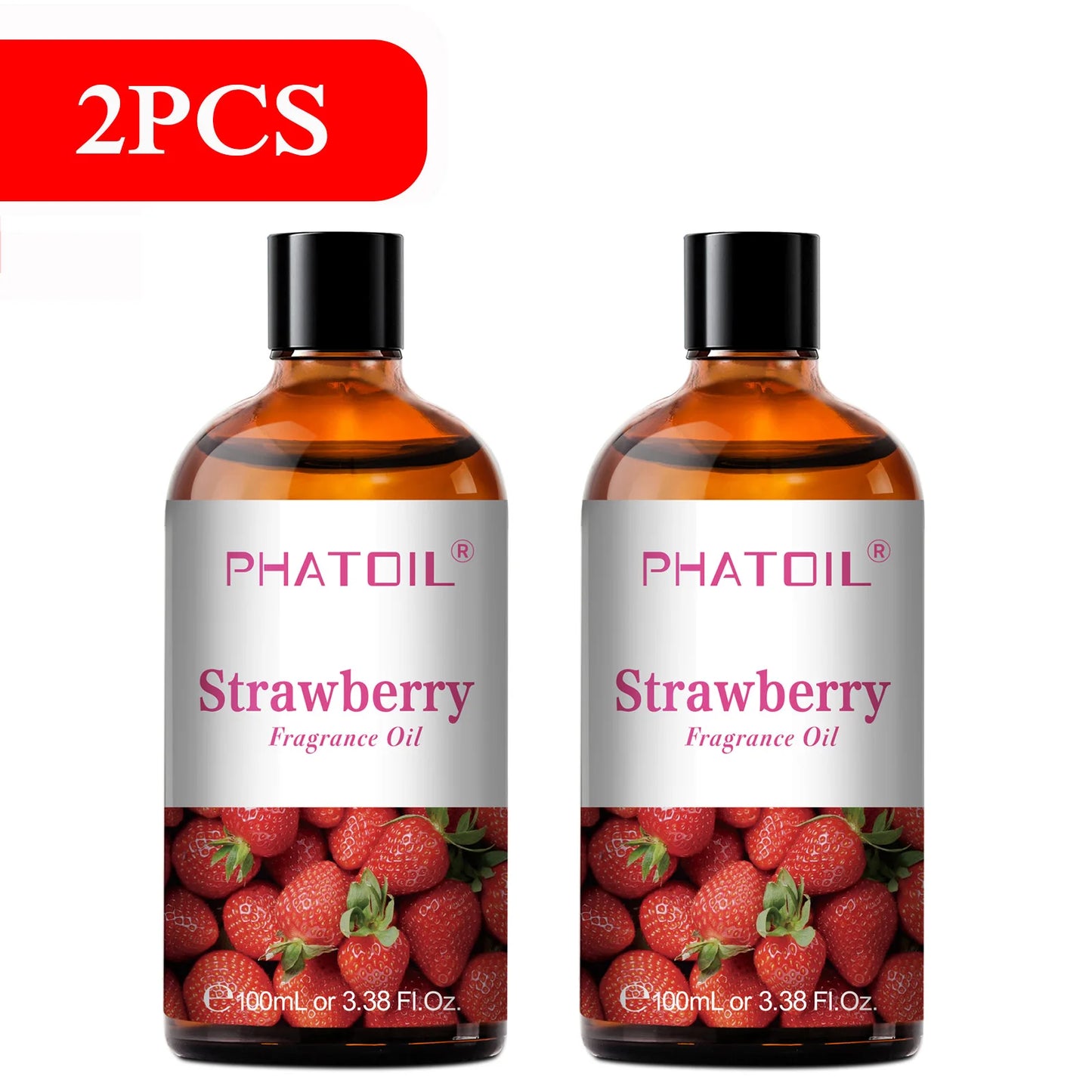 PHATOIL 100ml Sweet Fruity Fragrance Oil for Diffuser Candles Making -Coconut & Vanilla Strawberry Lemon Peach Pear Aroma Oil